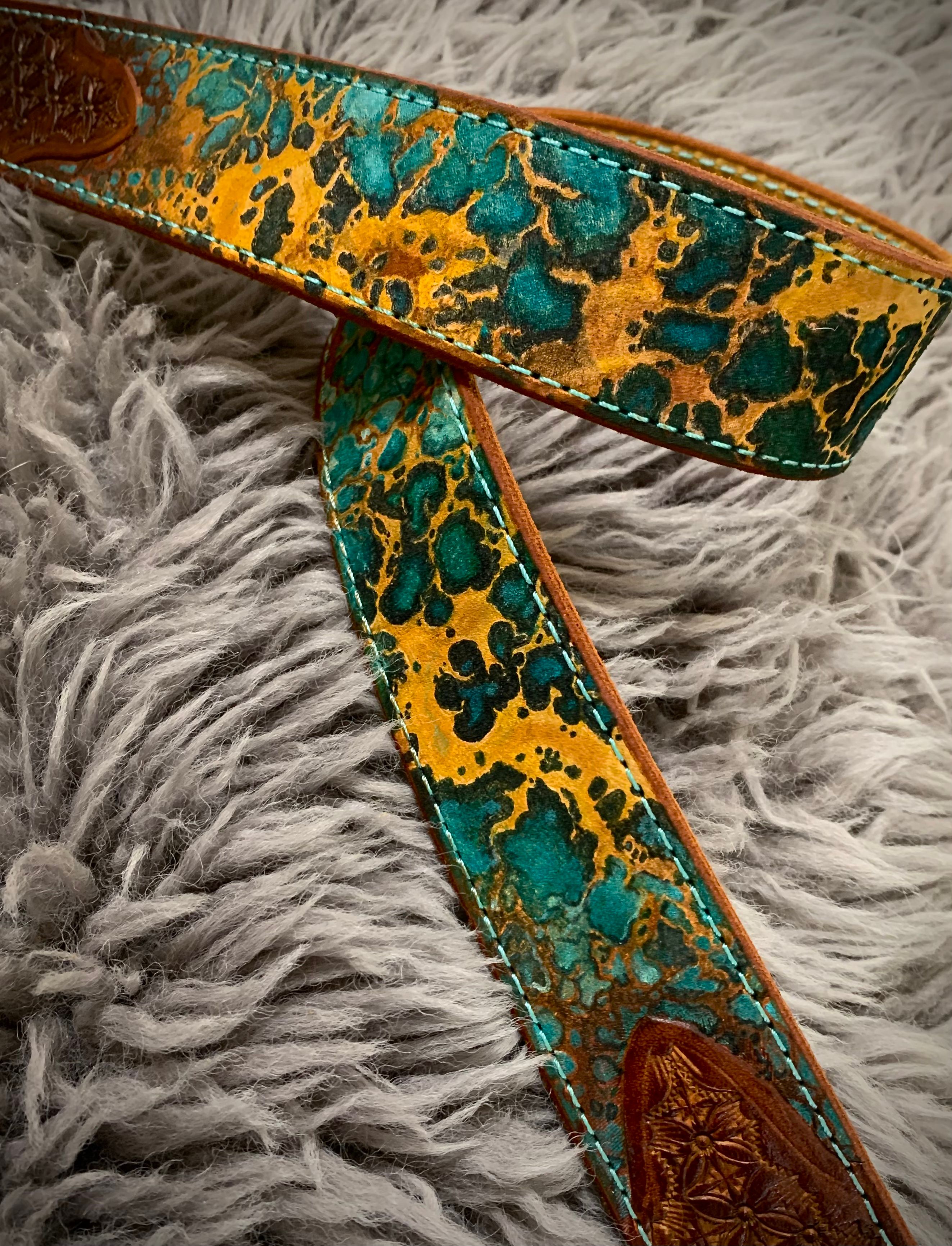 Hand tattooed leather belts 4 