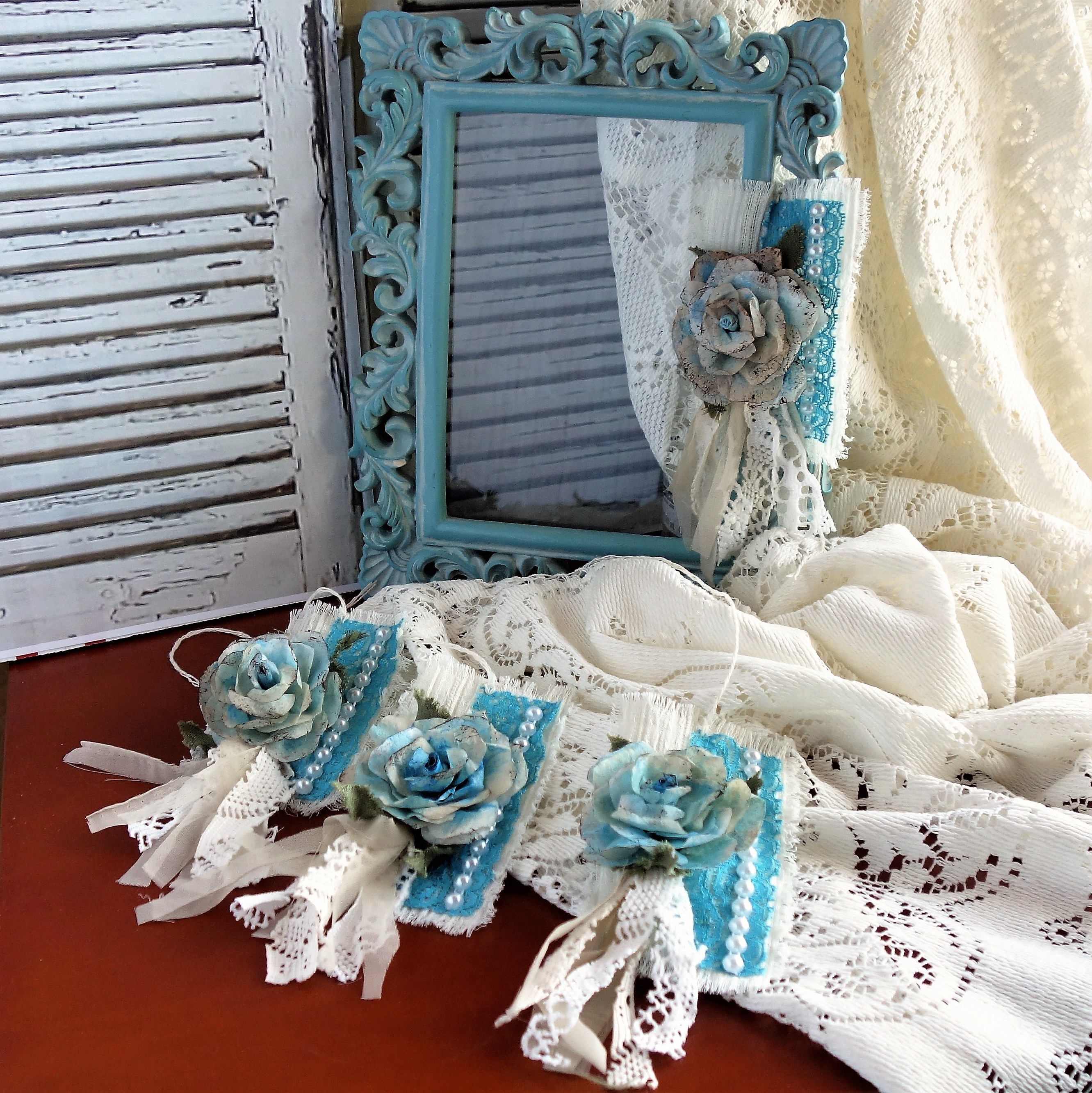 Tags Blue Rose Decorative Drawer Pull Tags Mirror Tags Lampshade Tags Gift Tags 1 