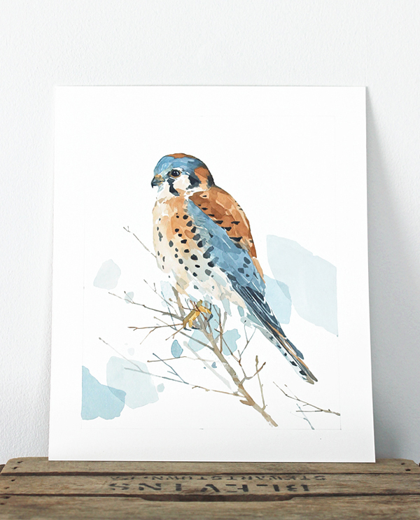 8x10 Bird Watercolor Painting 2 