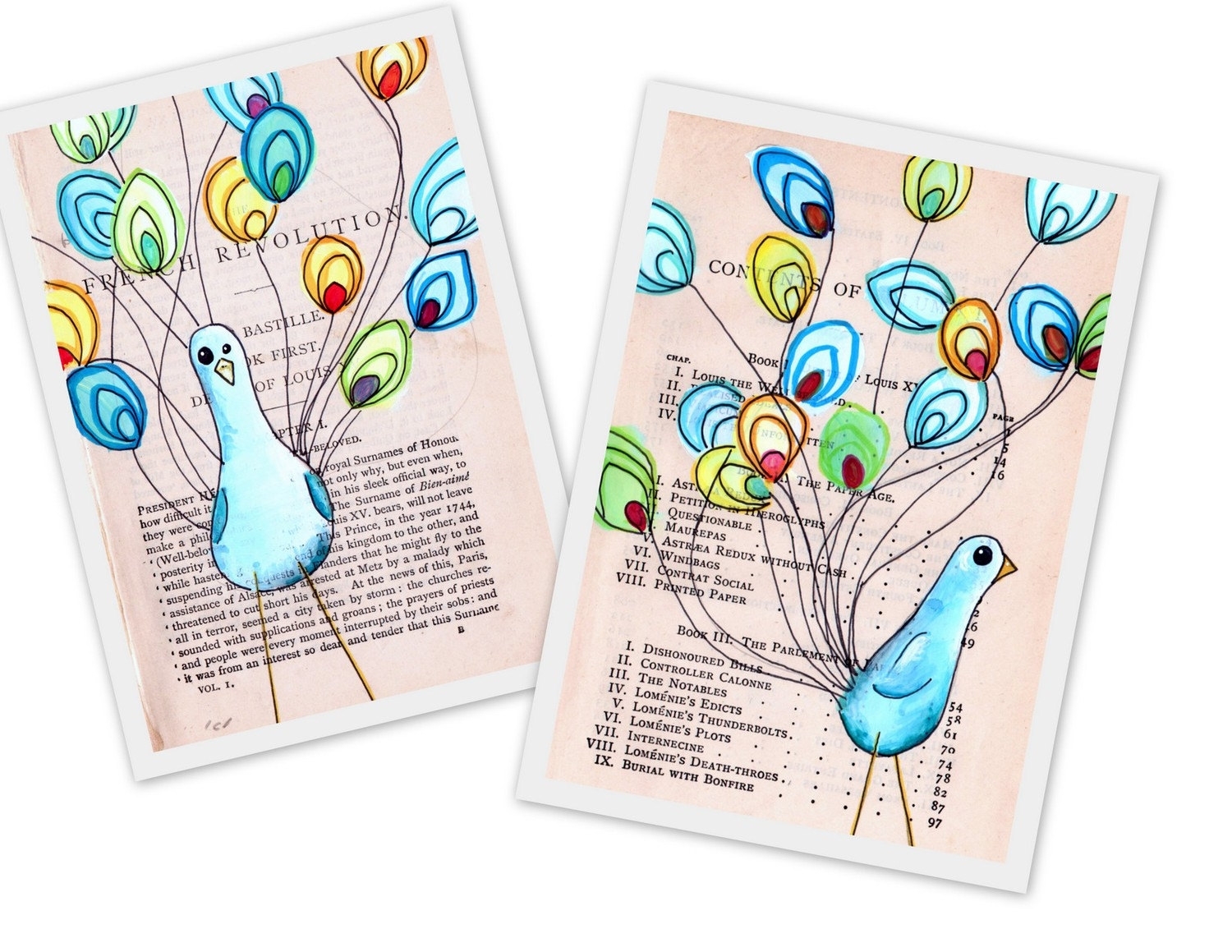 Peacock - White Peacock With Blue, Gray, Teal And Purple Feathers 3 