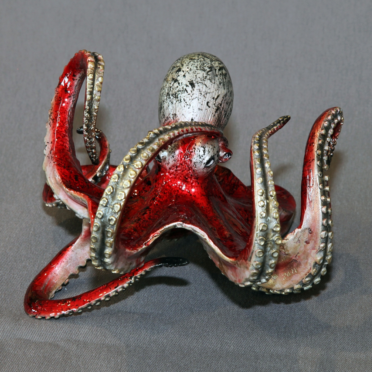 Bronze Octopus Figurine Statue "Eli Octopus" Sculpture Aquatic Art Limited Edition Signed Numbered 4