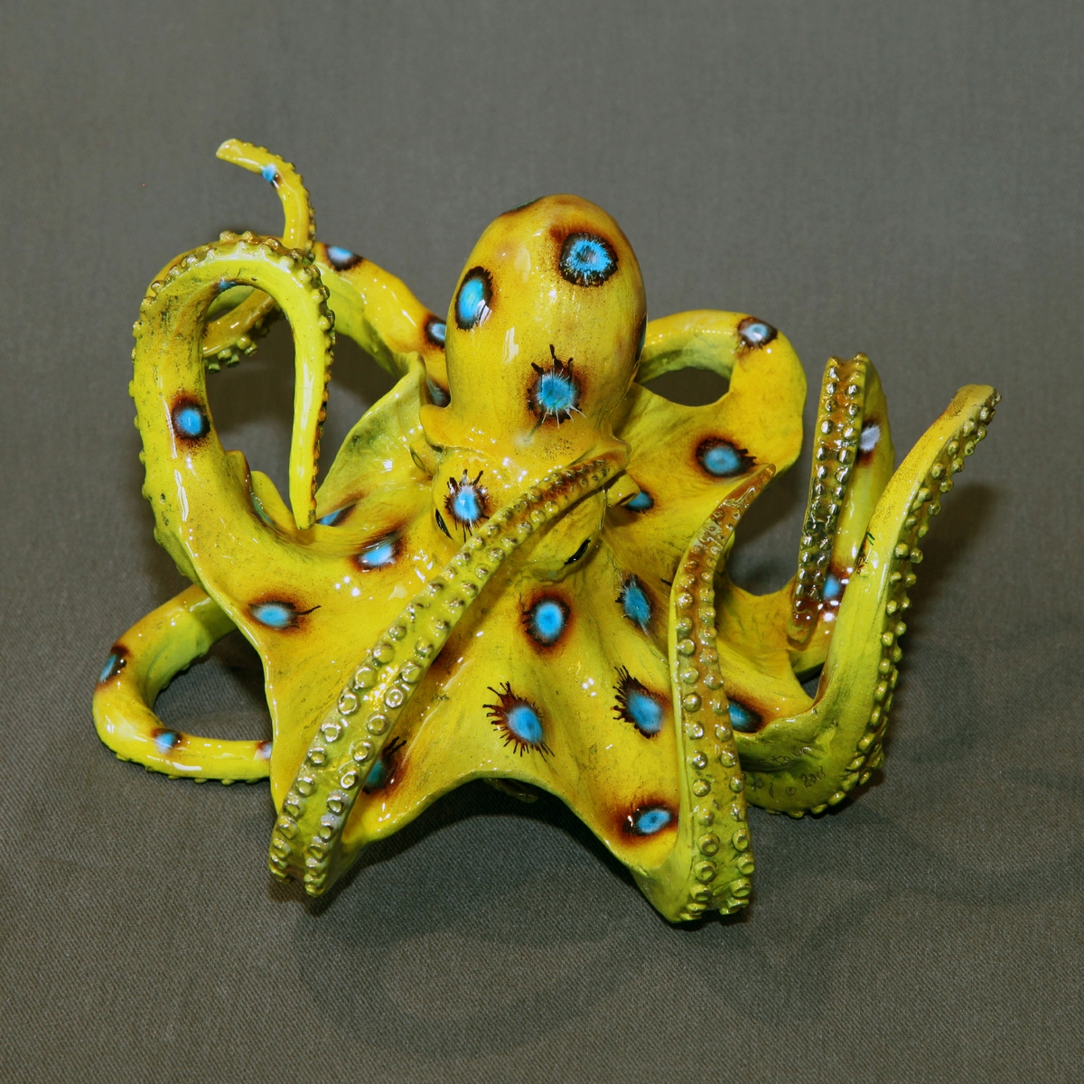 Bronze Octopus Figurine Statue "Eli Octopus" Sculpture Aquatic Art Limited Edition Signed Numbered 5