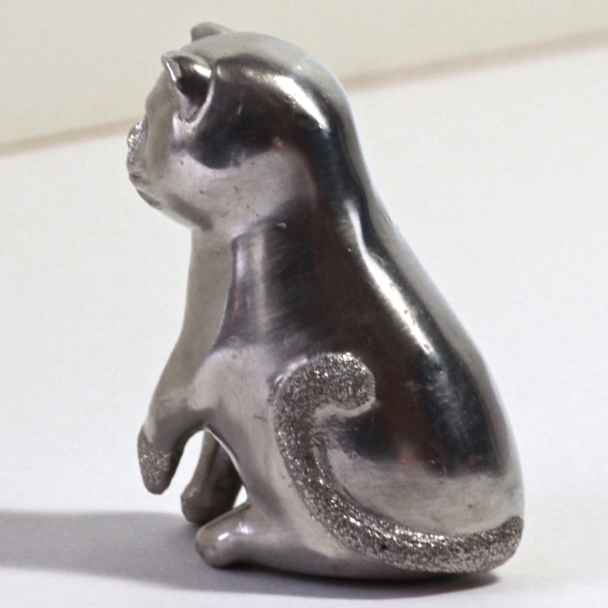 Full Figure Fine Silver Cat Sculpture 2 