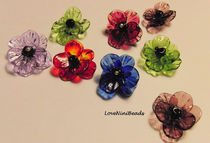 Glass Flower Pendant 5 