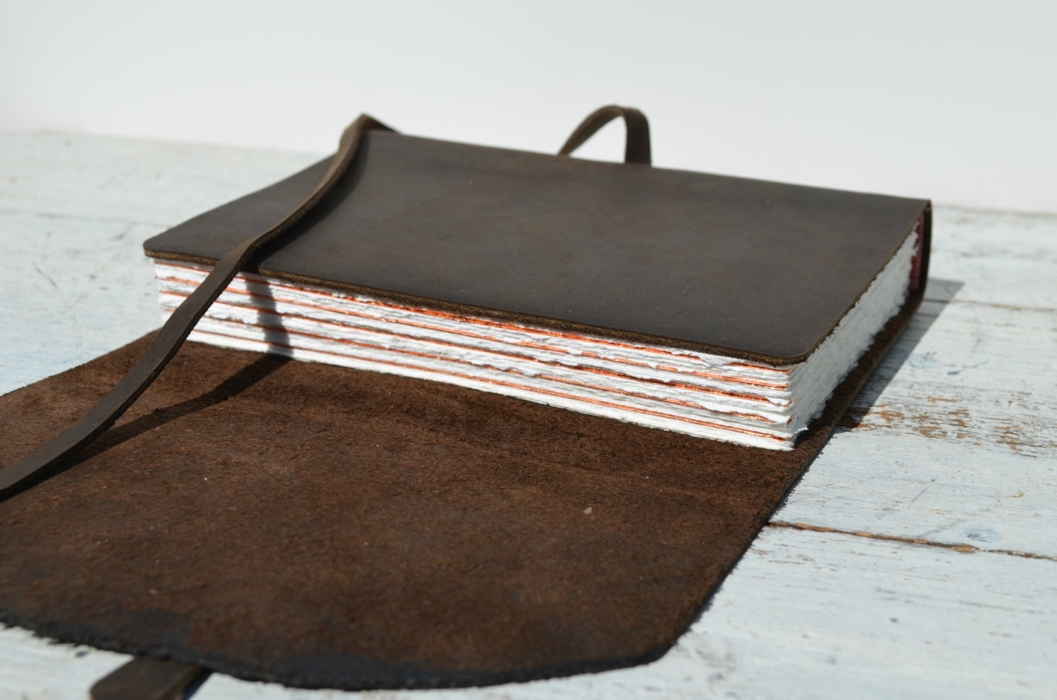 Leather Bound Handmade Elegant Travel Adventure Journal Copper Diary 3 