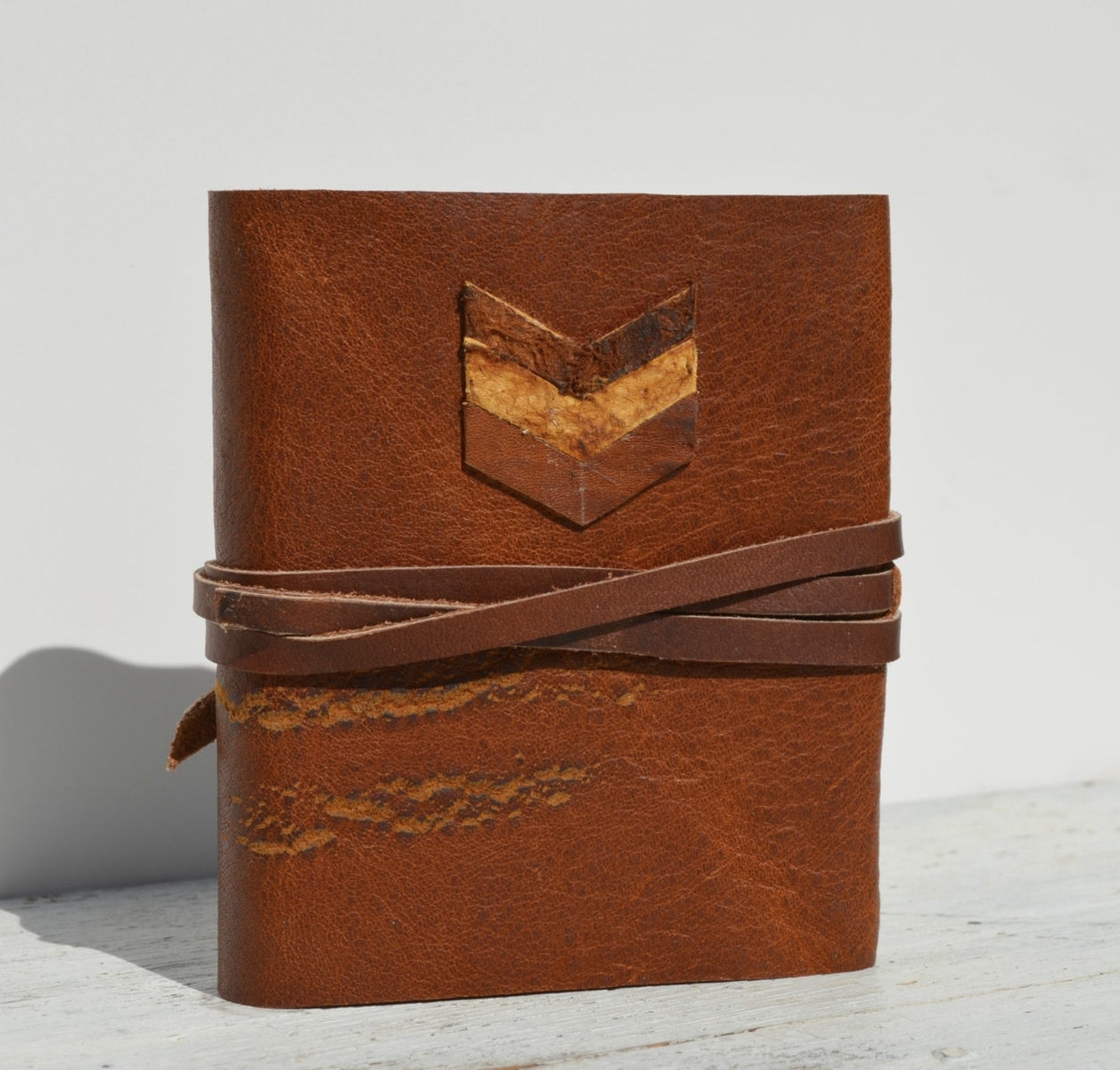 Leather Bound Handmade Chevron Journal Adventure Travel Notebook Outdoorsman Ledger