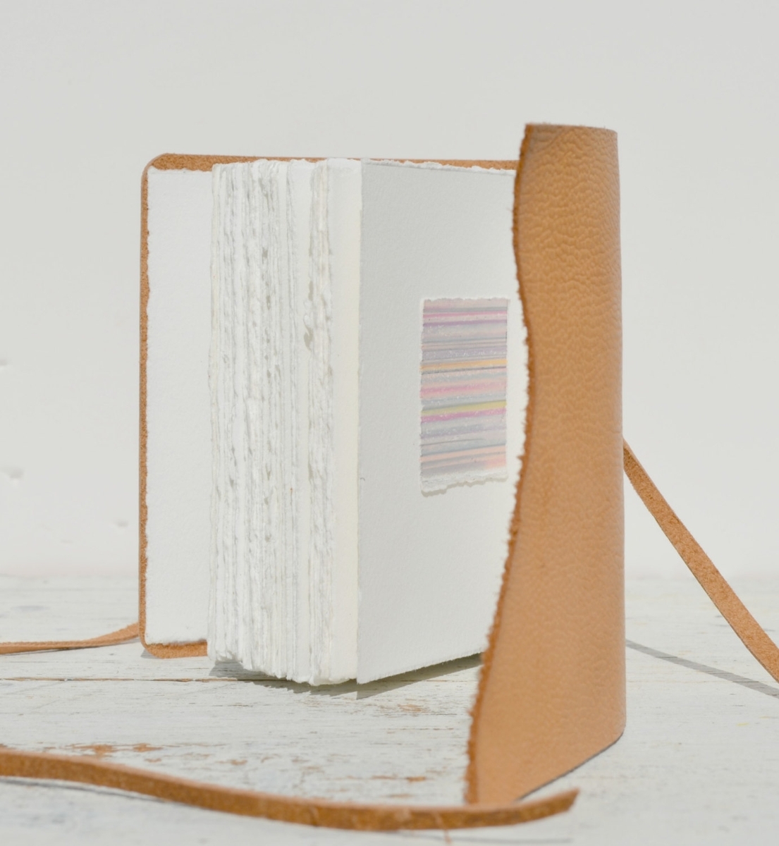 Leather Bound Handmade Goatskin Journal Travel Luxury Diary Contemporary Art Notebook 3 