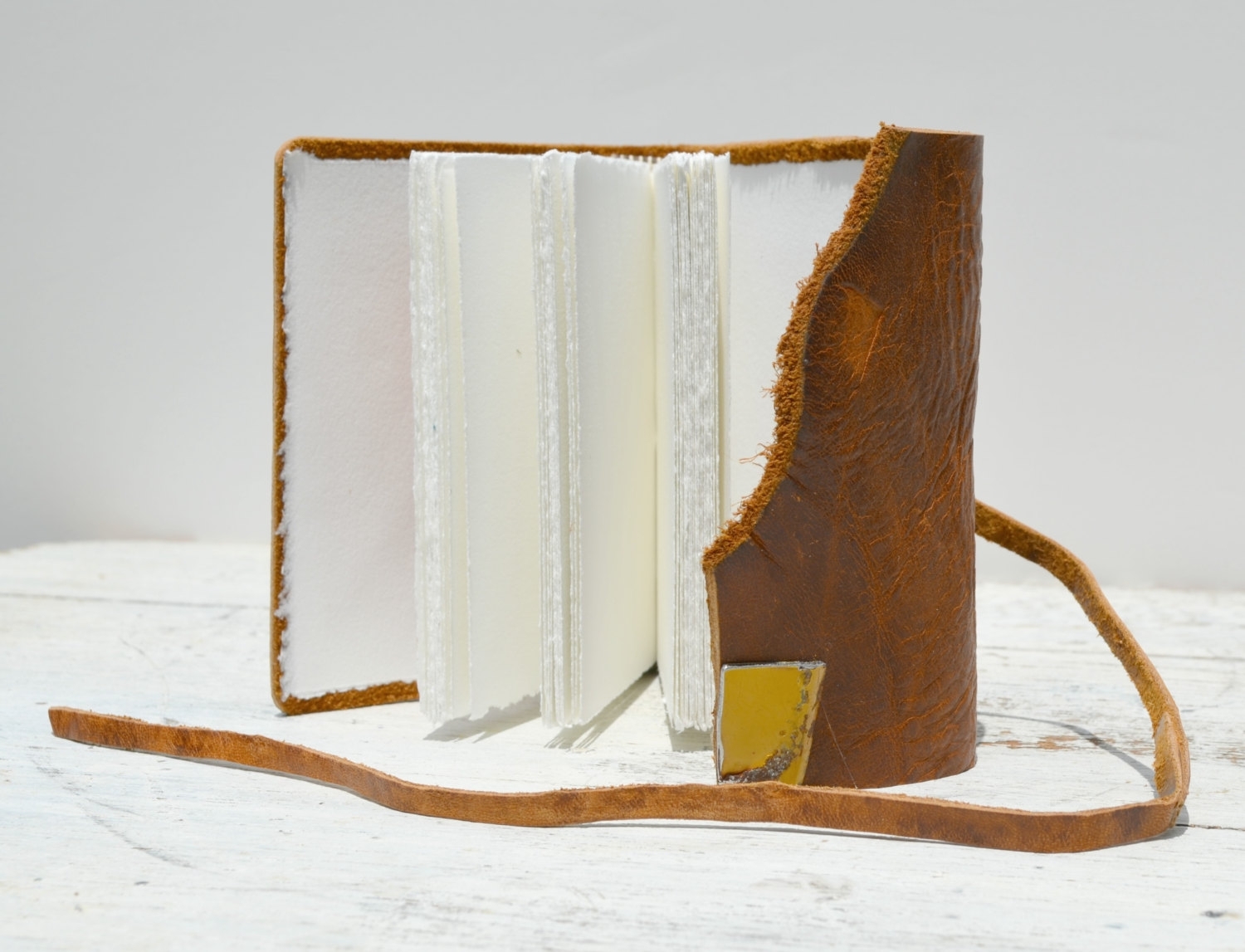 Handmade Leather Bound Journal Western Adventure Travel Diary Outdoors Notebook 3 
