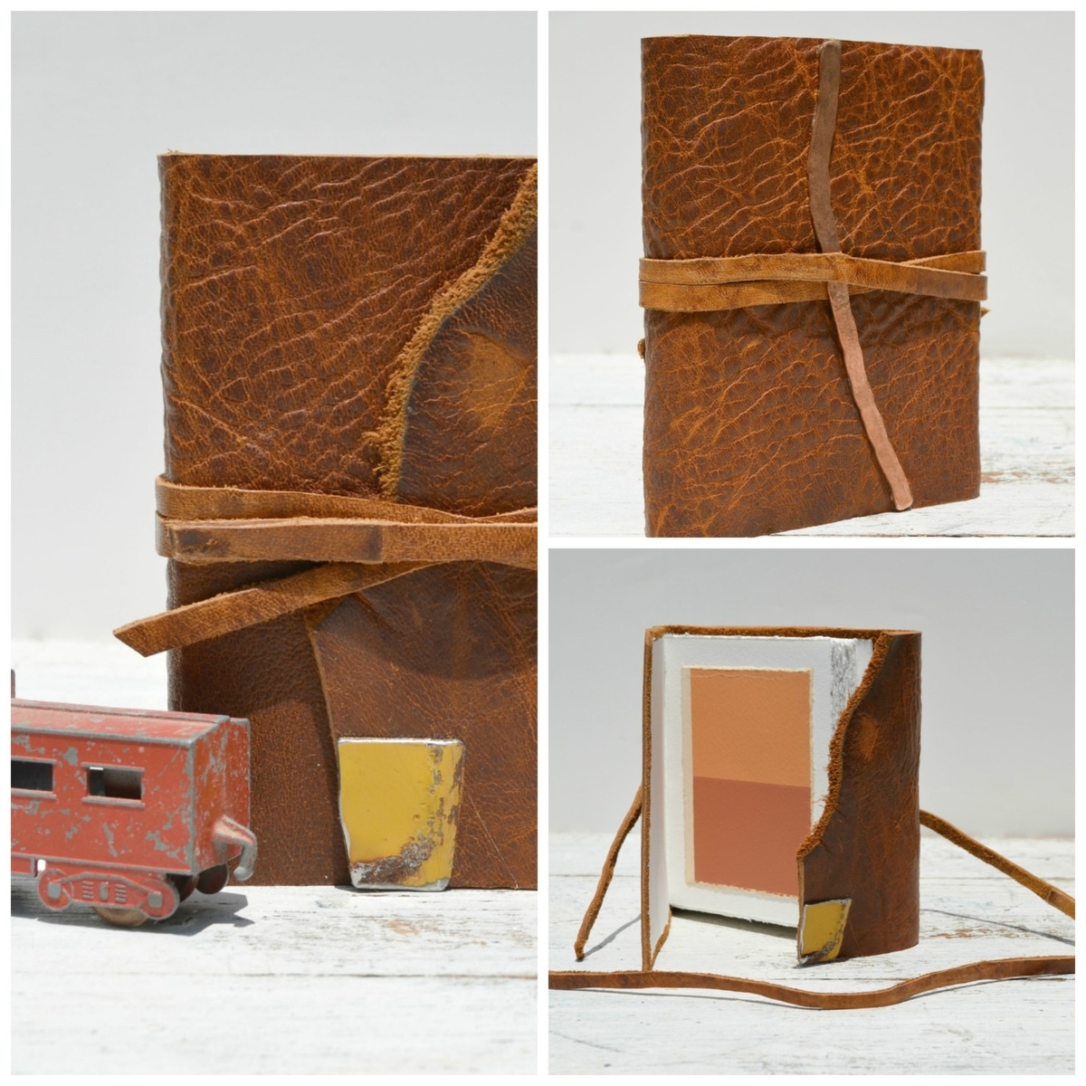 Handmade Leather Bound Journal Western Adventure Travel Diary Outdoors Notebook 5 