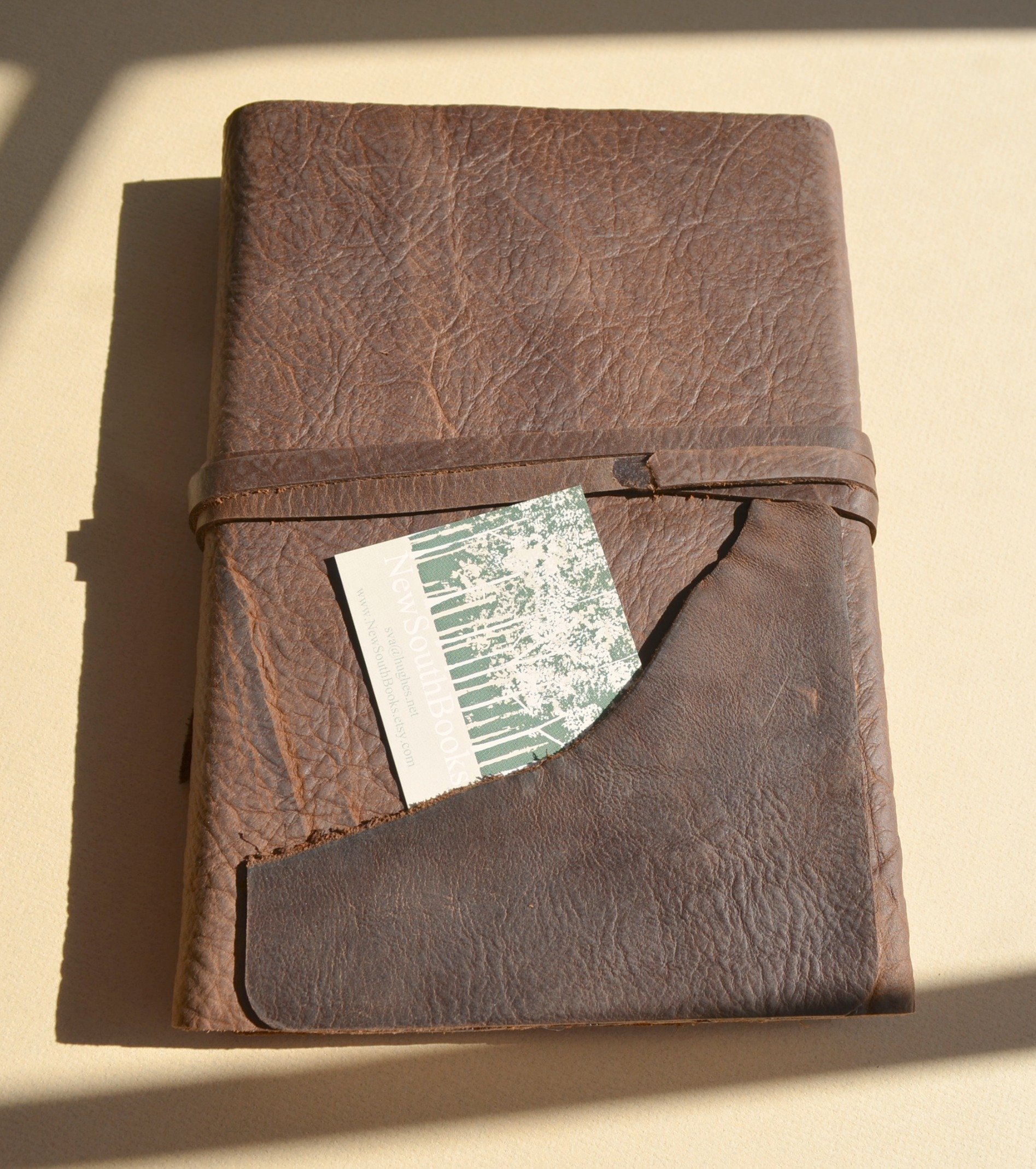 Handmade Brown Leather Cowboy Journal Pocket Rodeo Diary Mustang (473) 2 