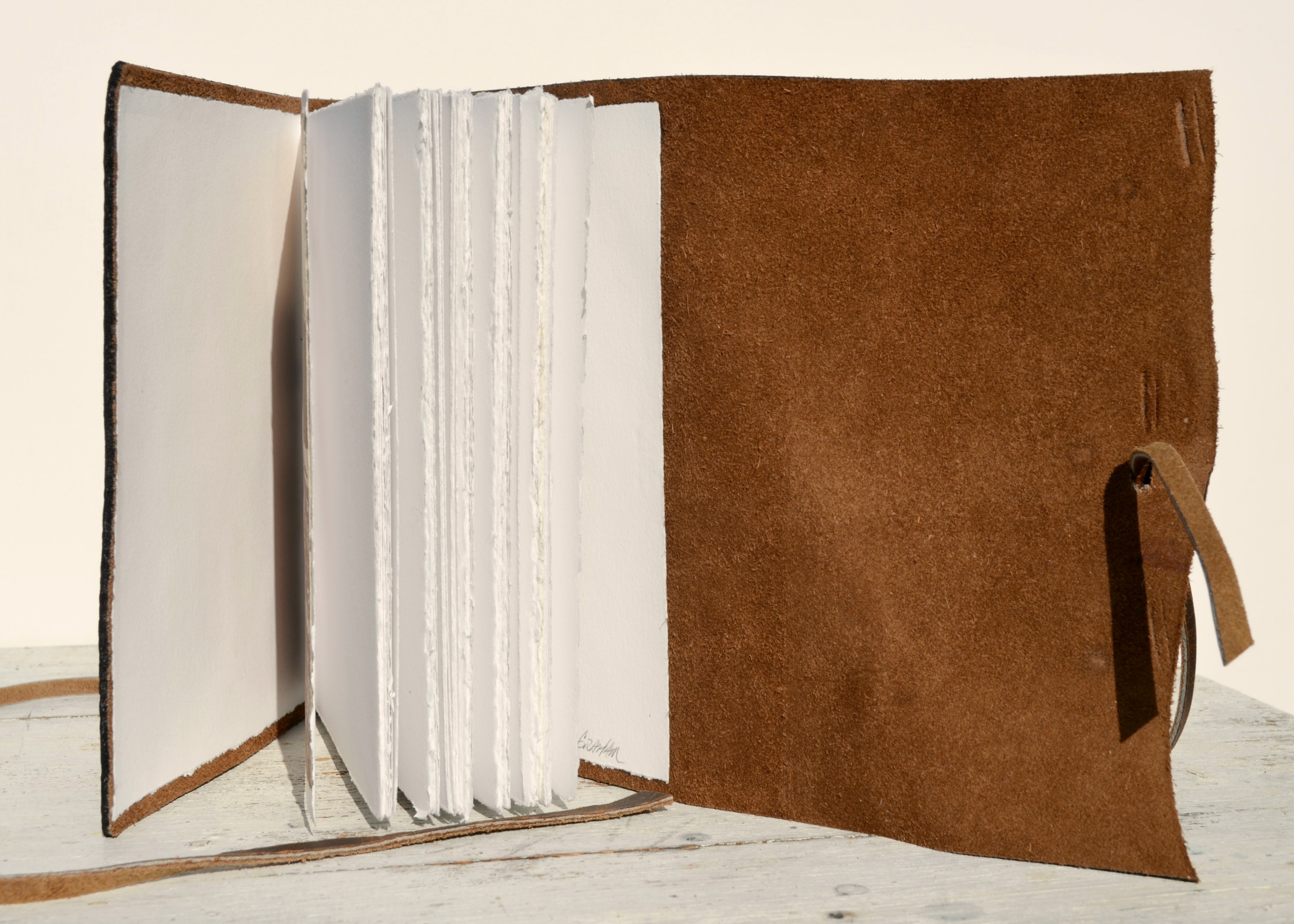 Custom Order Leather Bound Journal Adventure Travel Diary Copper Art Notebook (170b) 3