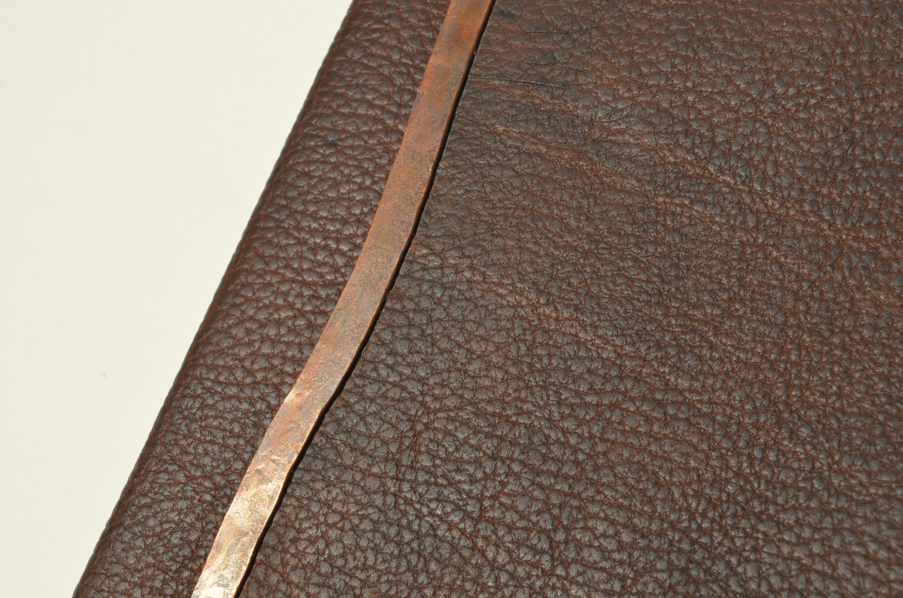 Large Bound Leather Planner Journal Handmade Notebook Copper Monogram (452c) 6 