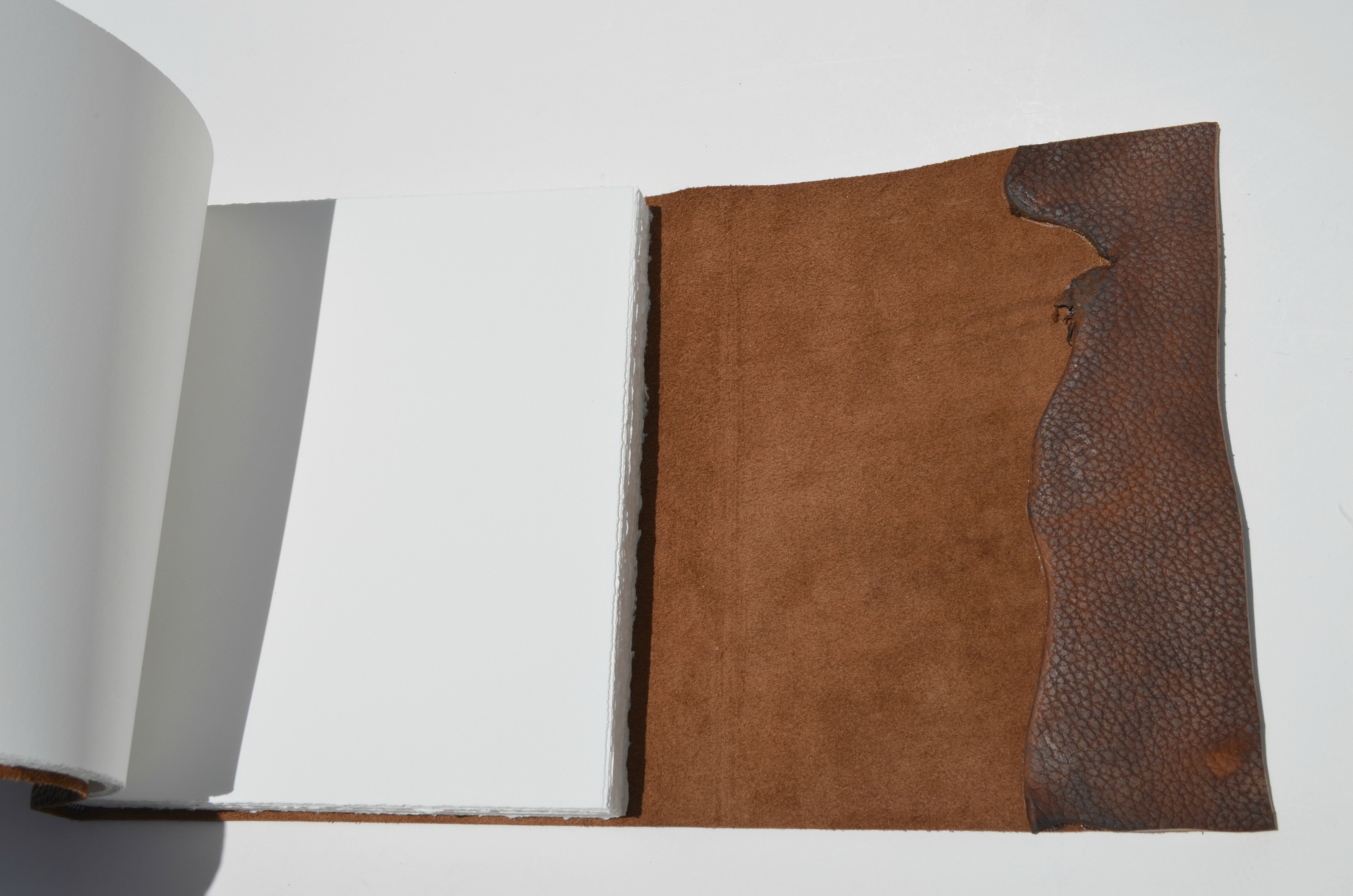 Large Bound Leather Planner Journal Handmade Notebook Copper Monogram (452c) 5 