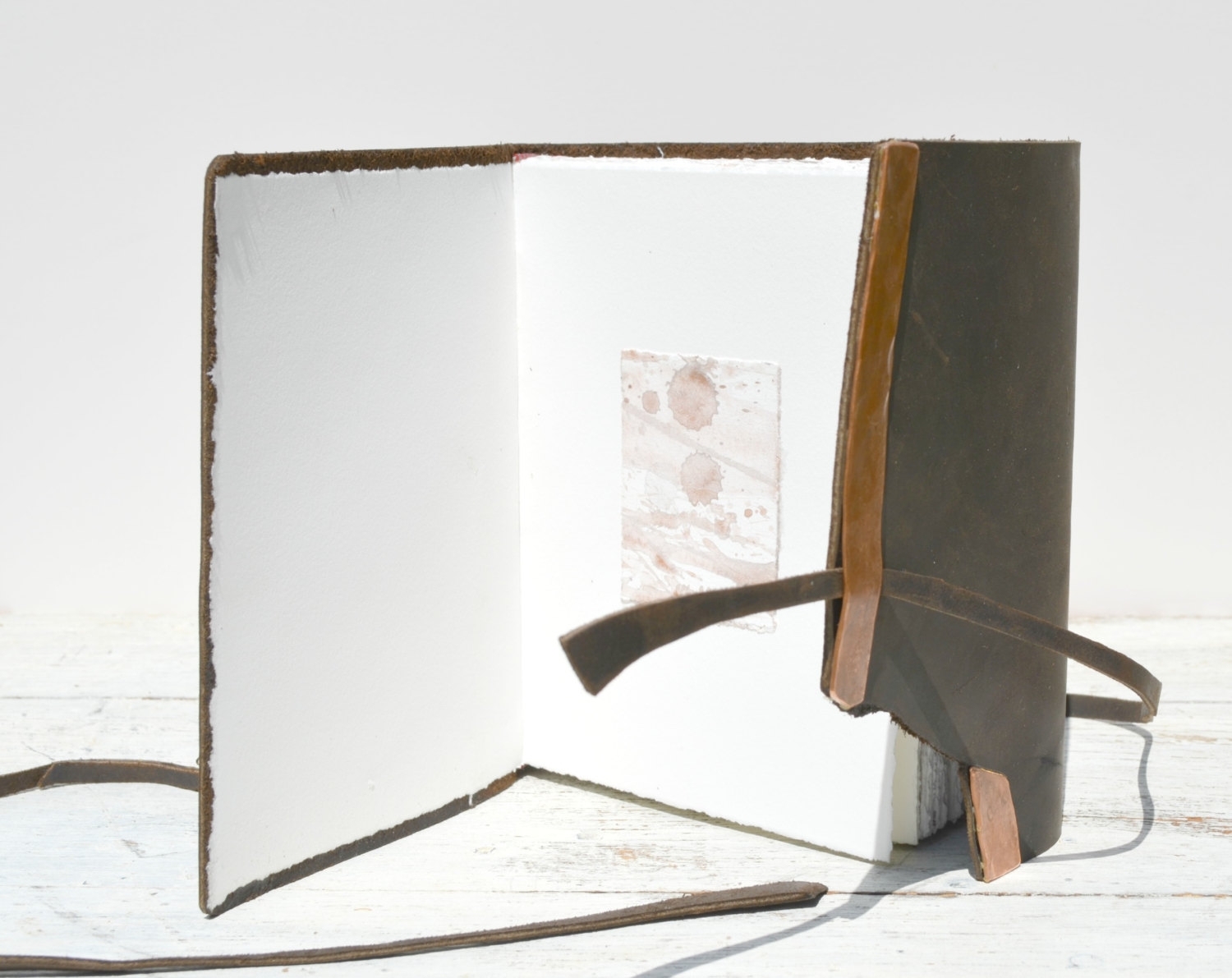 Leather Bound Handmade Travel Watercolor Art Journal Notebook 5 