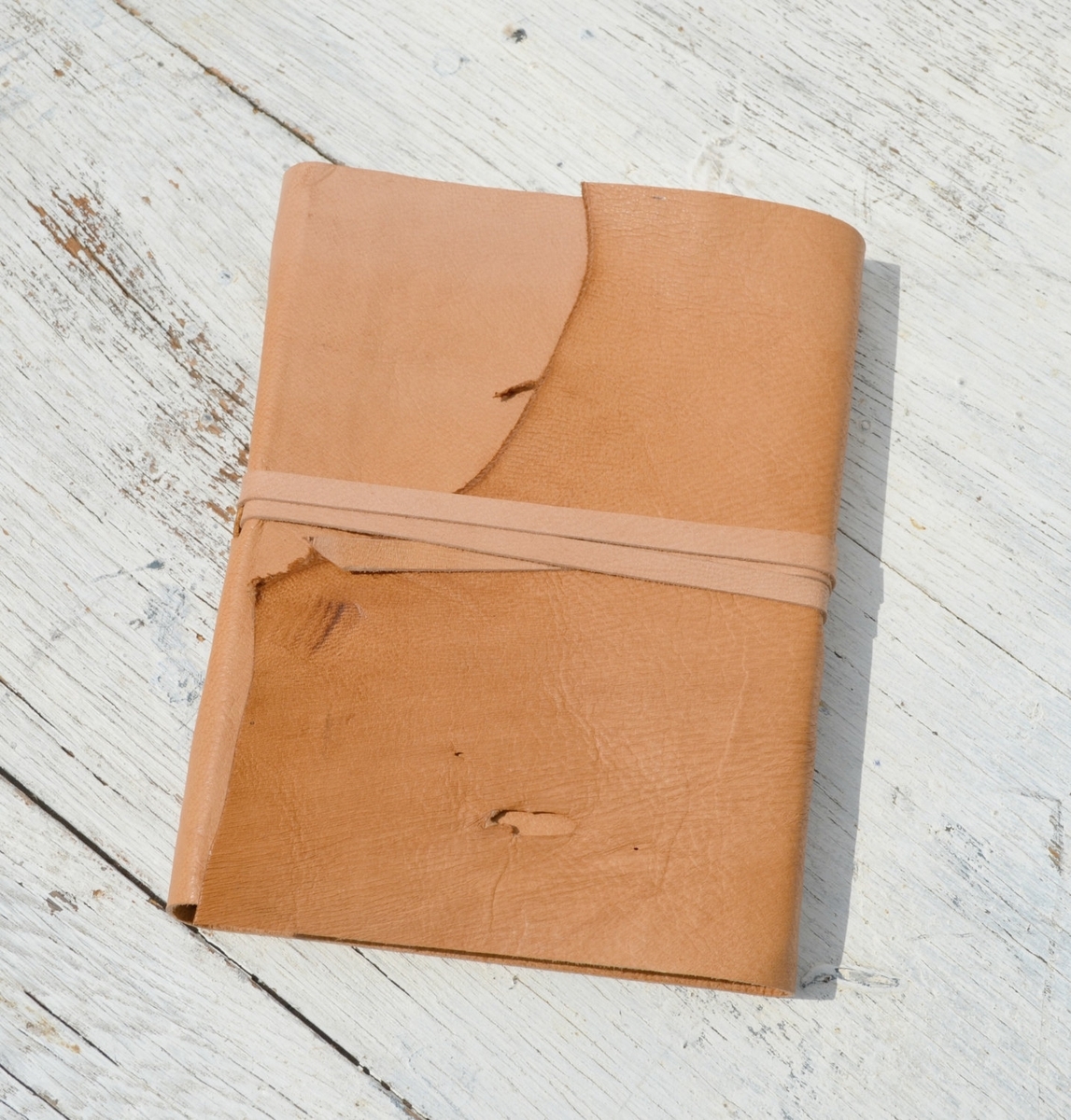 Handmade Leather Bound Travel Journal Tan Goatskin Legal Diary Watercolor Notebook 5