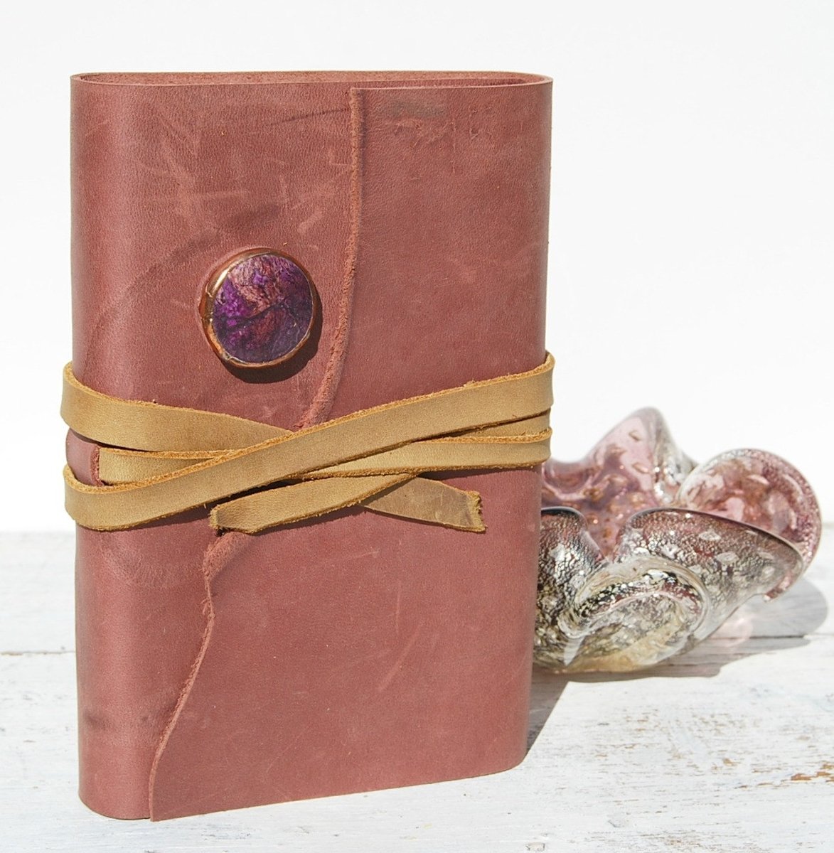 Leather Journal Handmade Bound Travel Cowgirl Diary Watercolor Art Notebook