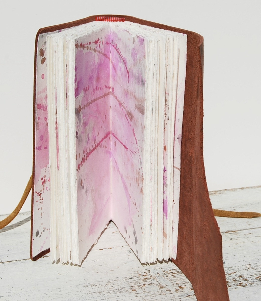 Leather Journal Handmade Bound Travel Cowgirl Diary Watercolor Art Notebook 3 