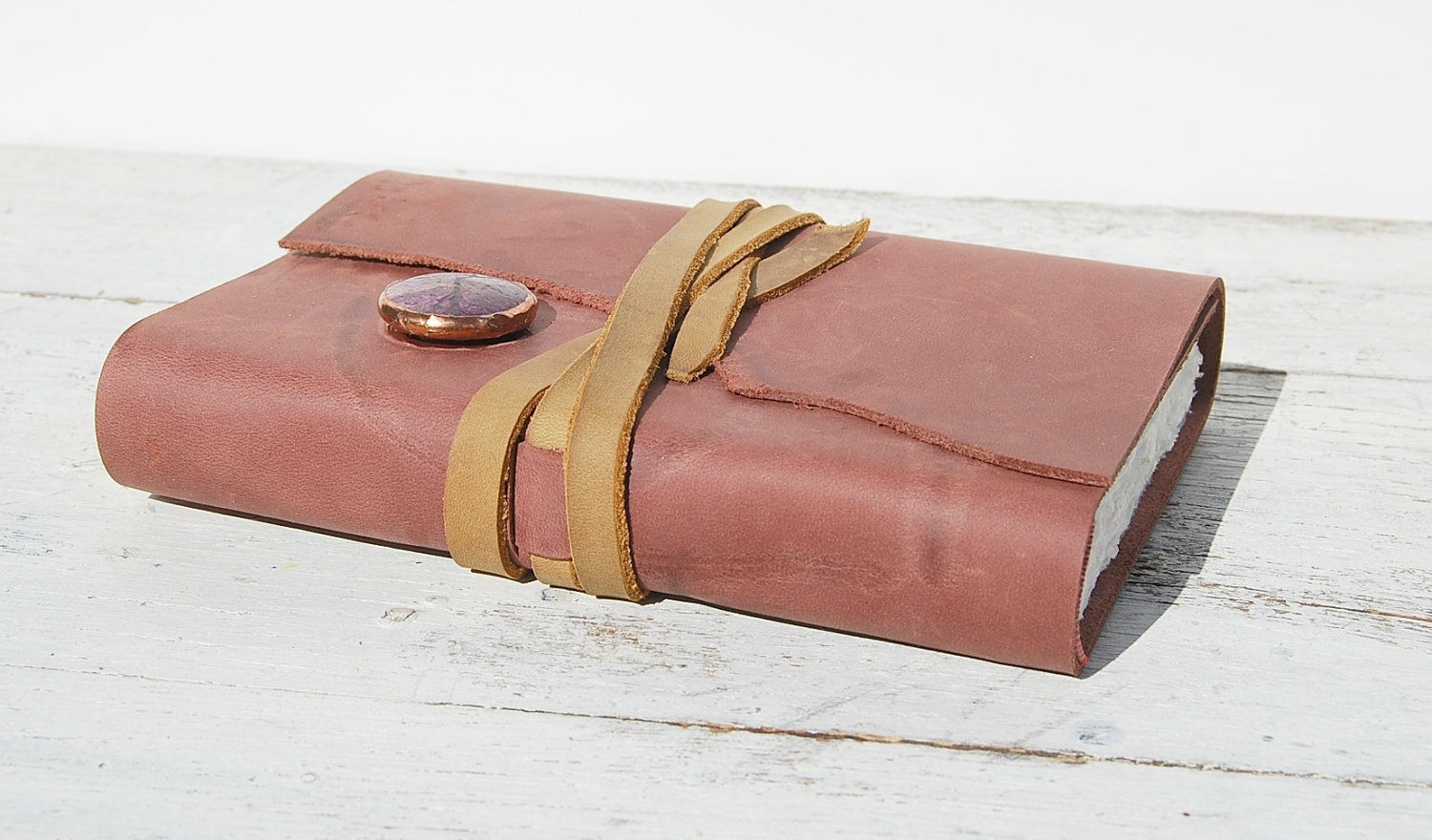 Leather Journal Handmade Bound Travel Cowgirl Diary Watercolor Art Notebook 4 