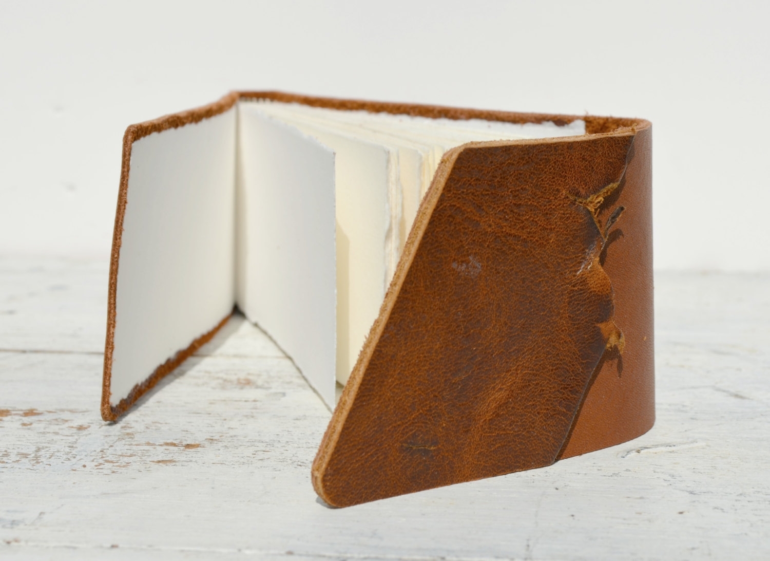 Handmade Leather Bound Pocket Notebook & Farm Ledger 2 