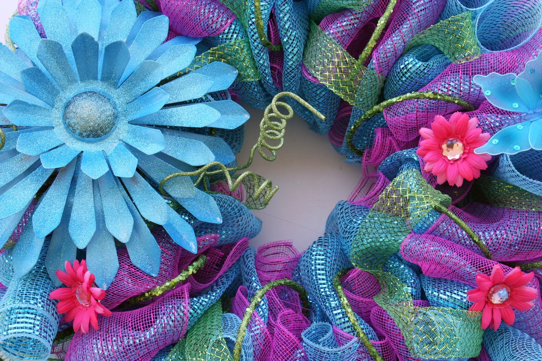 Summer Mesh Wreath 4 