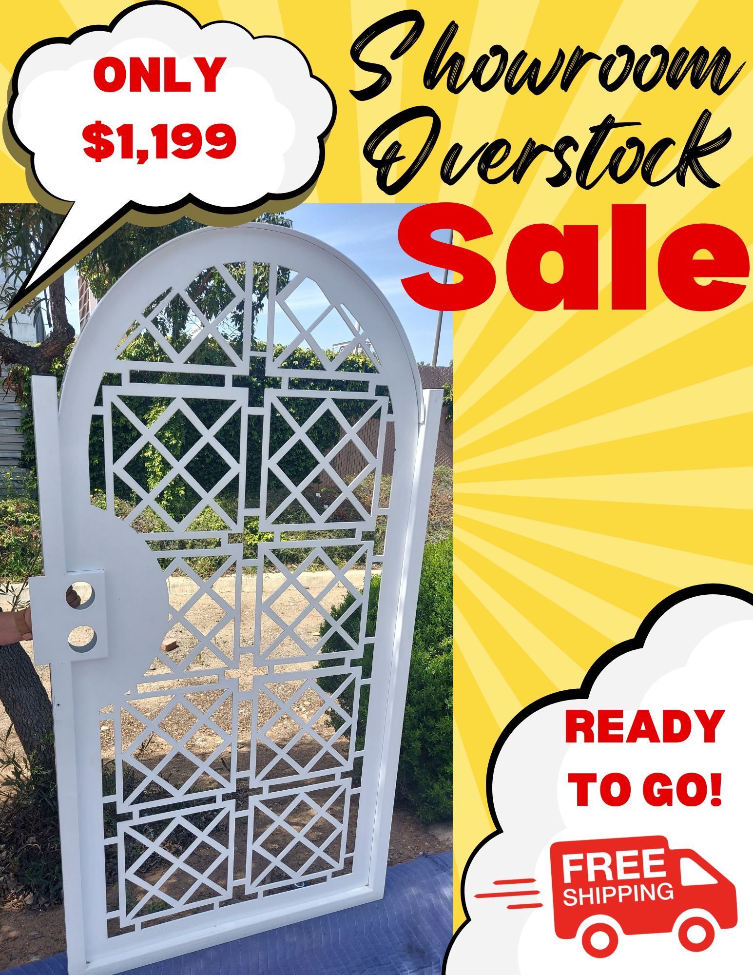 Privacy metal gate, Modern Metal Gate, Custom Art Pedestrian Walk Thru Entry Iron Steel Garden Designer. 36x60