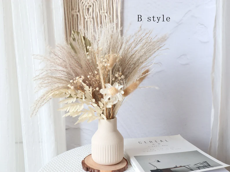 Pampas Grass Bouquet,Vase Filler,Dried Flowers,Natural Flower Decor 2 