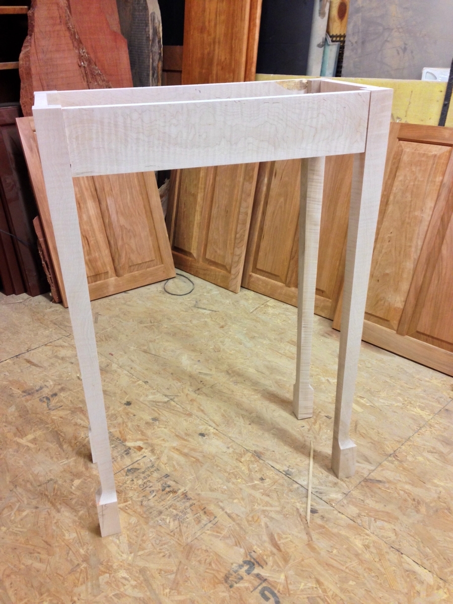 Hall Table In Spalted Curly Maple And Australian Lacewood 3 
