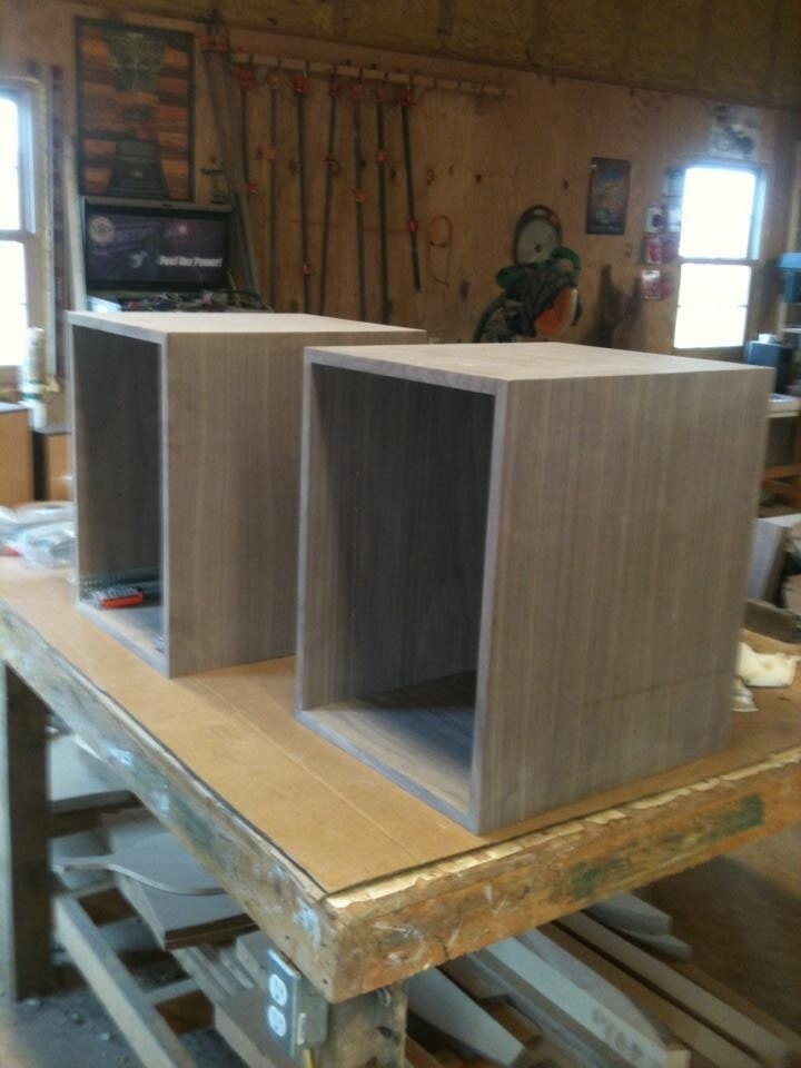 Modern Bedside Cabinet In Walnut And Maple 3 