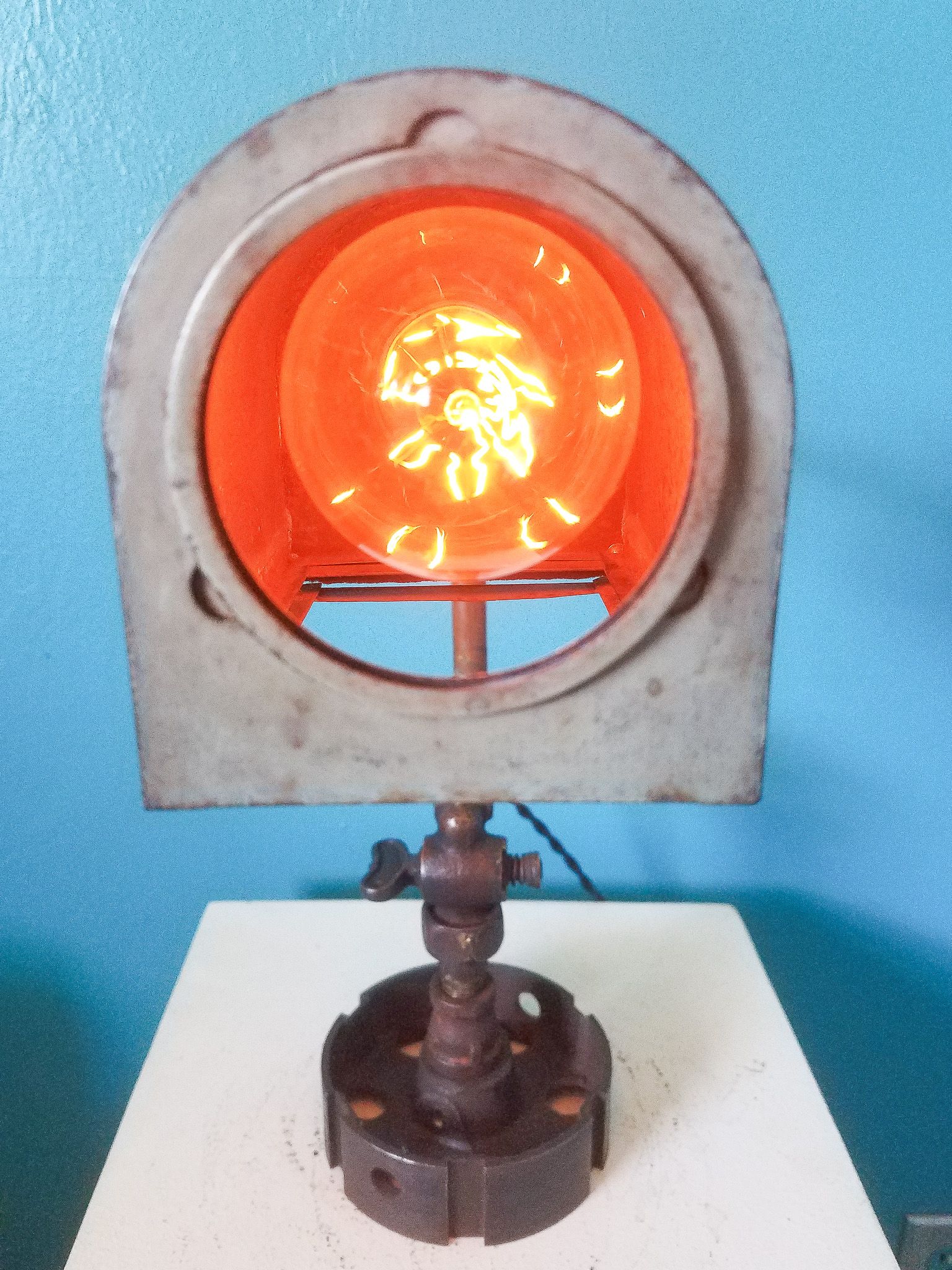 Upcycled Dieselpunk Desk Lamp 4 