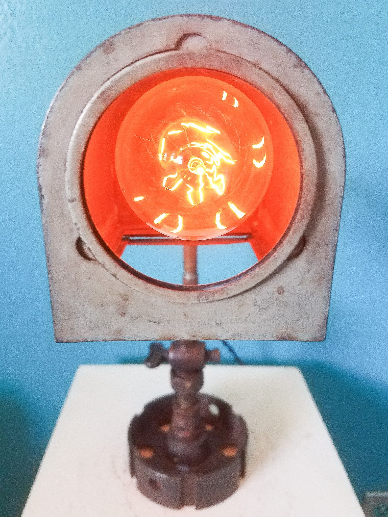 Upcycled Dieselpunk Desk Lamp 3 