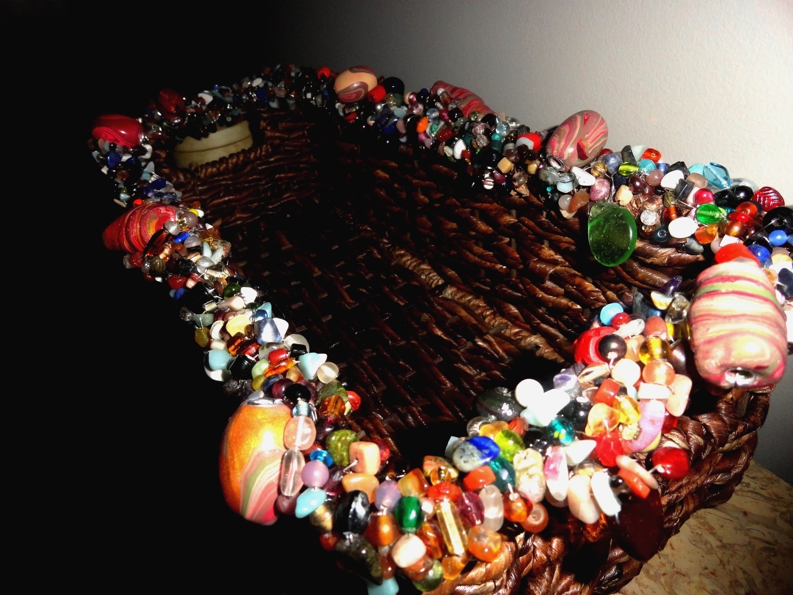 Cd Beaded Media Basket 4 