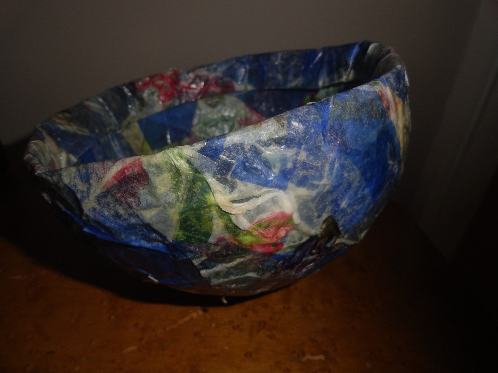 Paper Mache Bowl W/Dried Flowers 5 