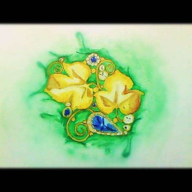 Watercolor Bronze Broach