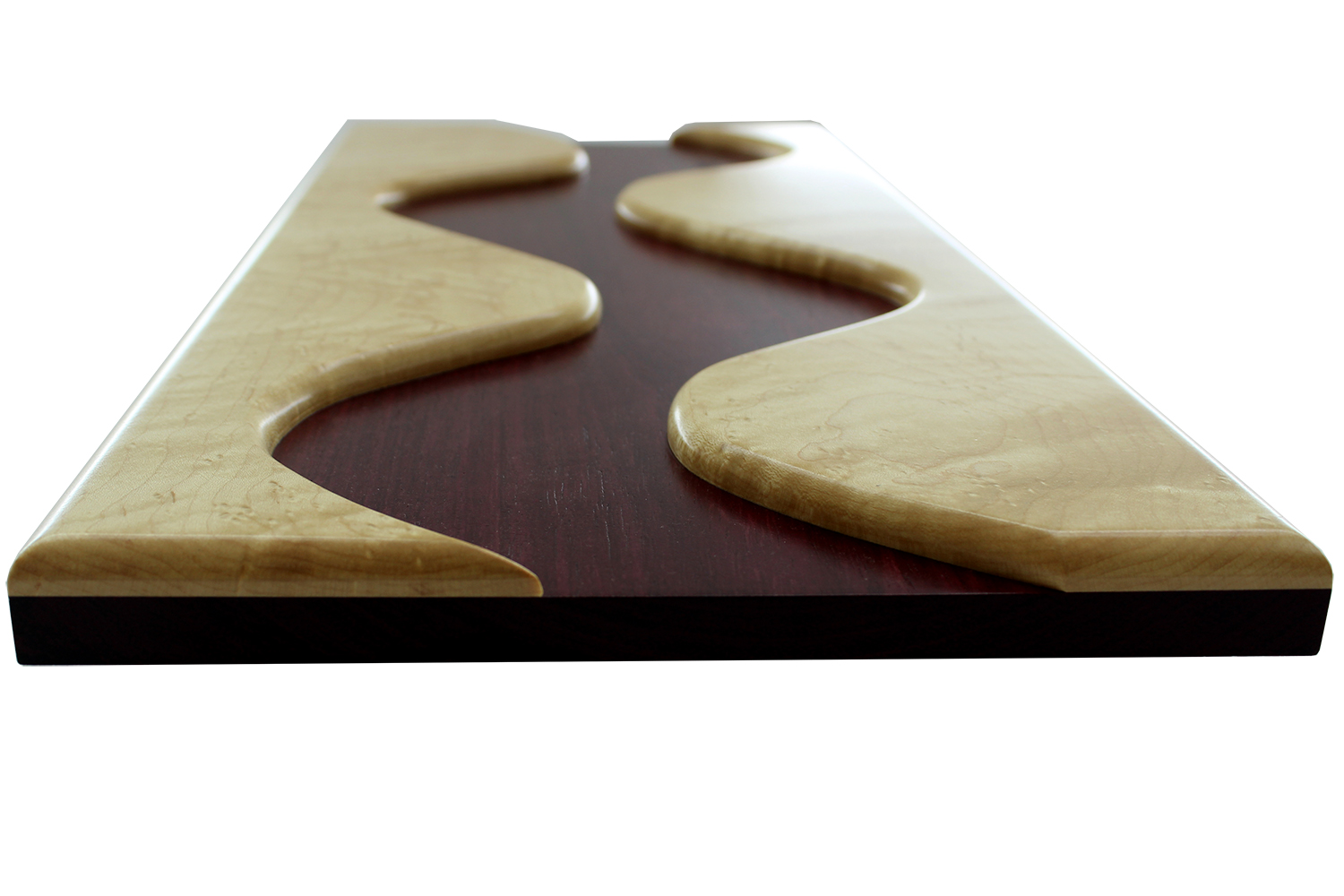 Flowing River | Solid Purple Heart And Birdseye Maple 3 