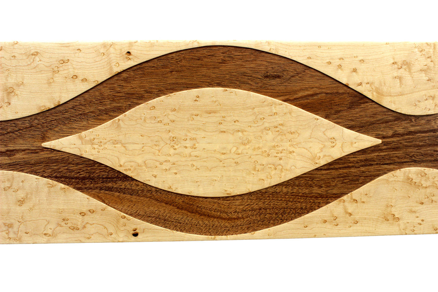 Eye Floating Wall Panel |Solid Birdseye Maple And African Mahogany 2 