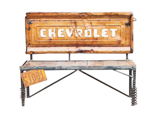 Chevrolet Truck Tailgate Bench - Repurposed Car Part Furniture