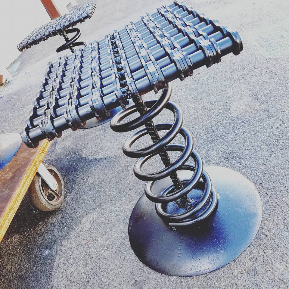 Industrial Chic Metal Bar Stool By Raymond Guest