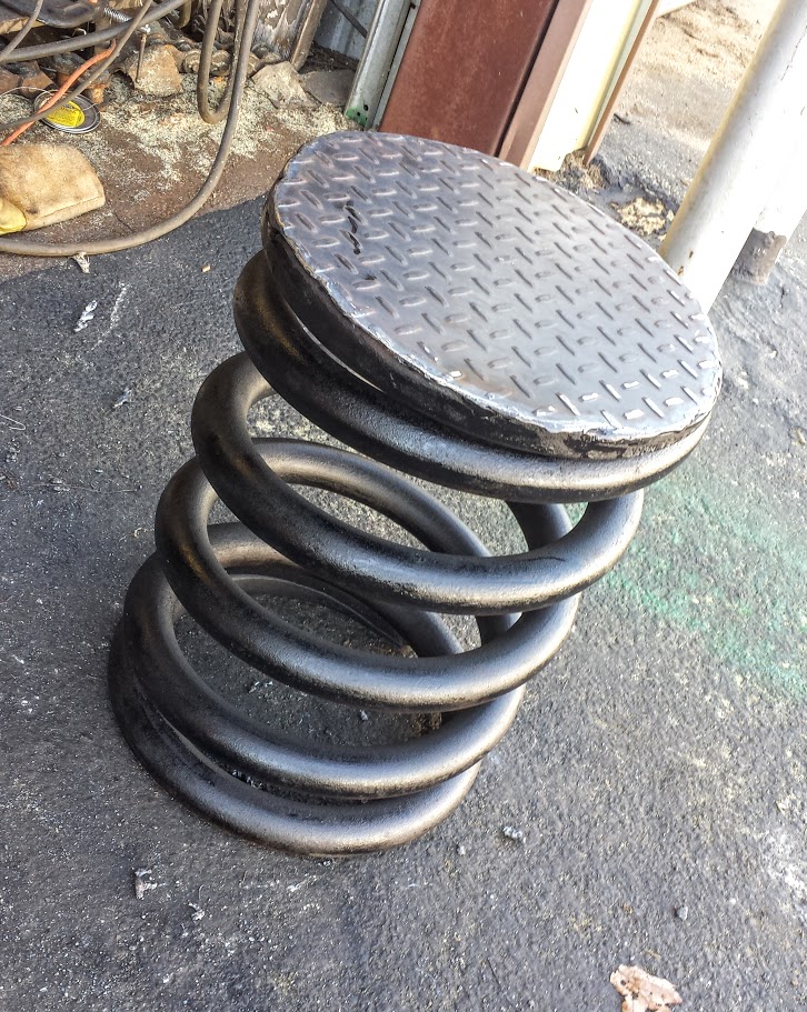 Metal Stools Industrial Chic Outdoor Sculptural Metal Furniture Garden Decor 1 