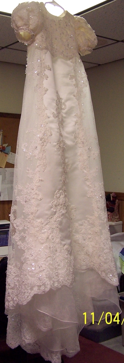 Wedding Gown Conversion To Christening Gnown