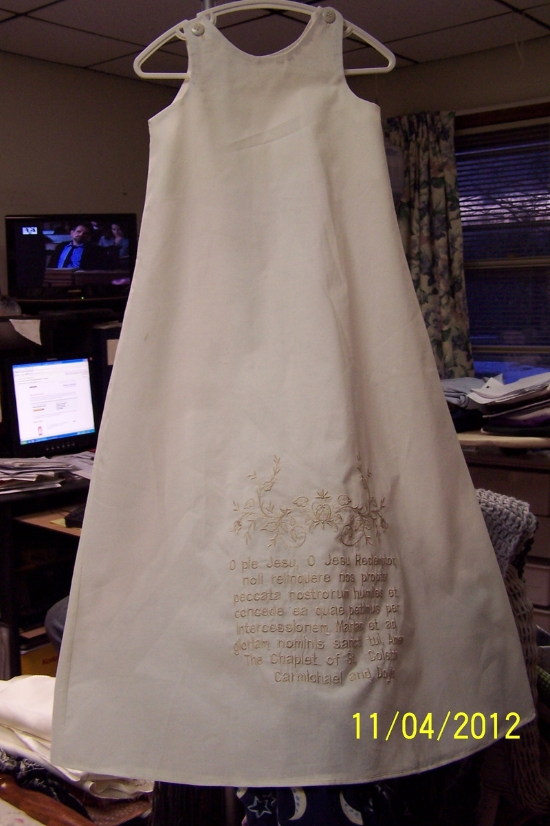 Wedding Gown Conversion To Christening Gnown 6 