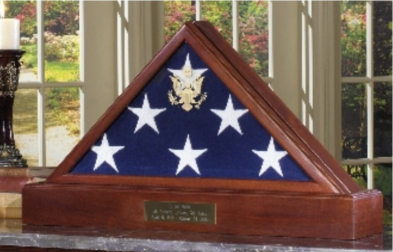 Large Flag Display Case Fit 5 X 9.5 Flag - Burial Flag