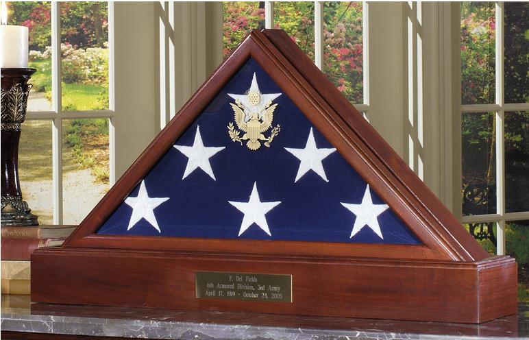 Large Flag Display Case Fit 5 X 9.5 Flag - Burial Flag