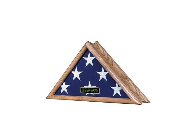 Patriot Flag Case - Real Oak Wood Flag Case