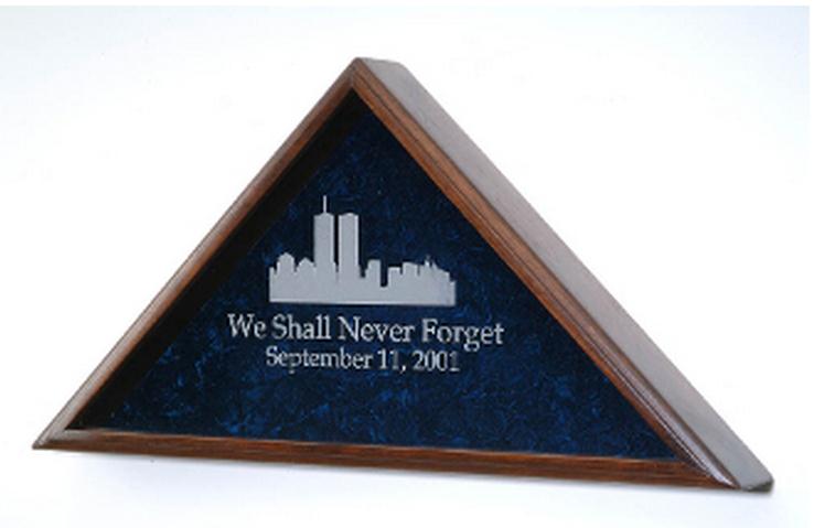 World Trade Center Flag Case, 911 Memorial Flag Display Case