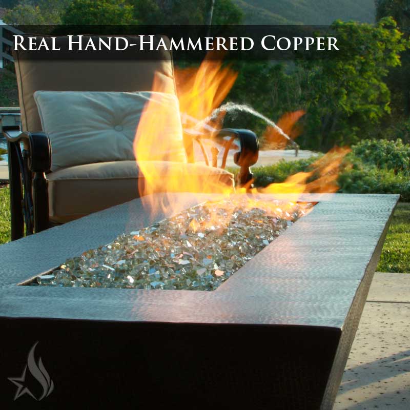 60 Inch By 26 Inch Largo Moreno Hand Hammered Copper Fire Pit 5 