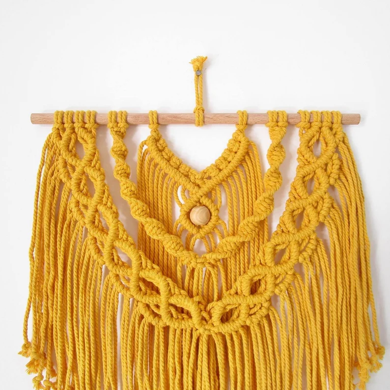 Small Bohemian Wall Hanging  Tapestry  Diy Kit  Pdf  Macrame Tutorial  Intermediate Level 3 
