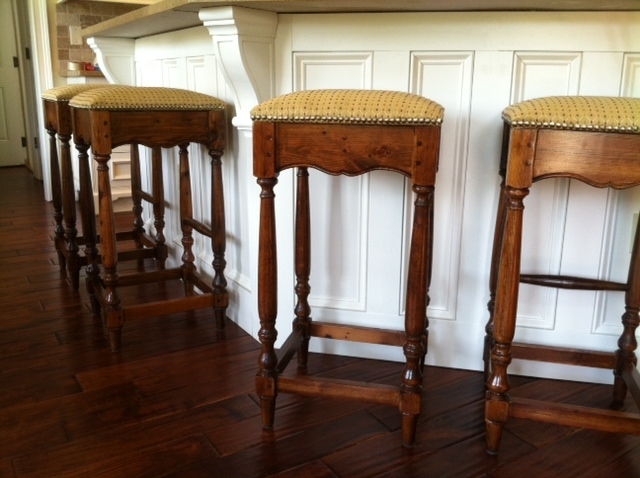 Antique Heart Pine Kitchen Stools