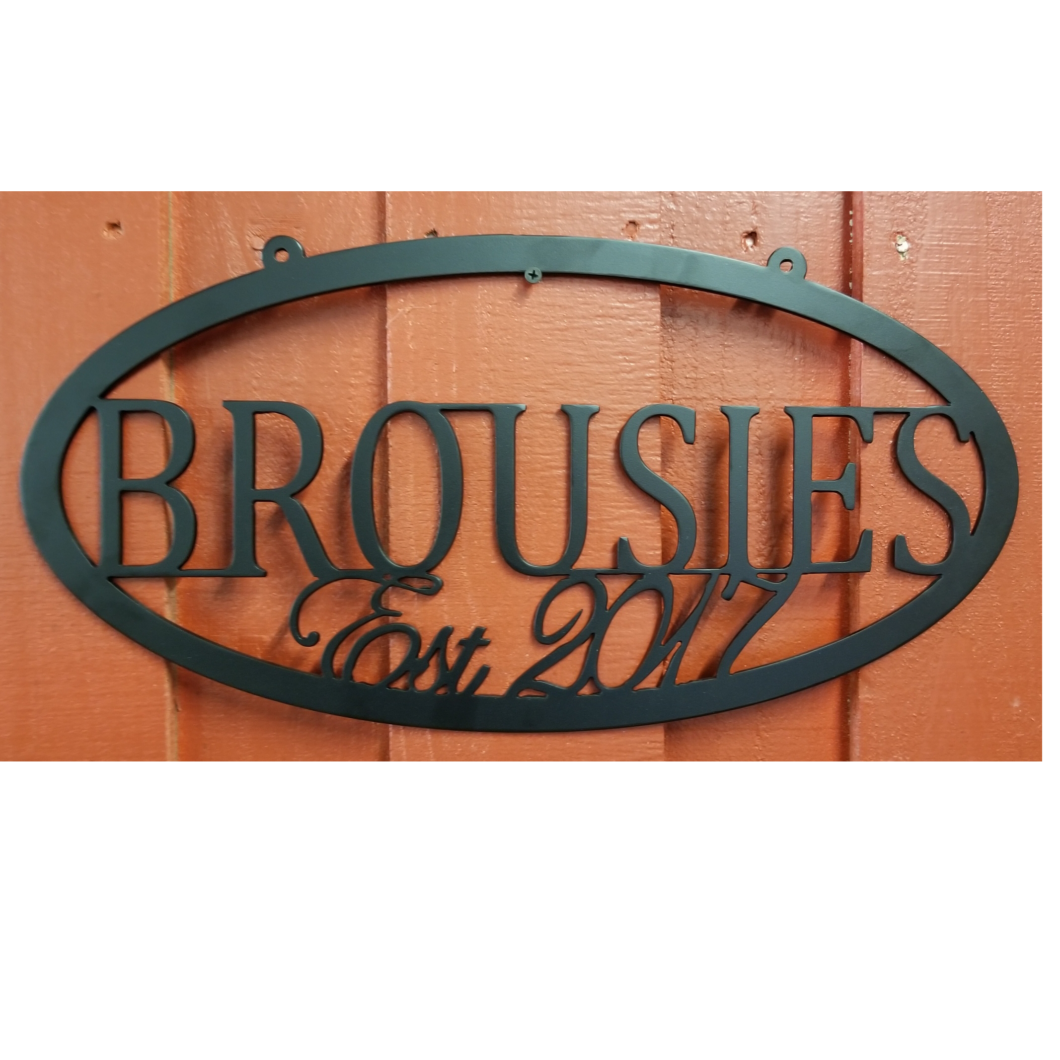 Oval Name Sign