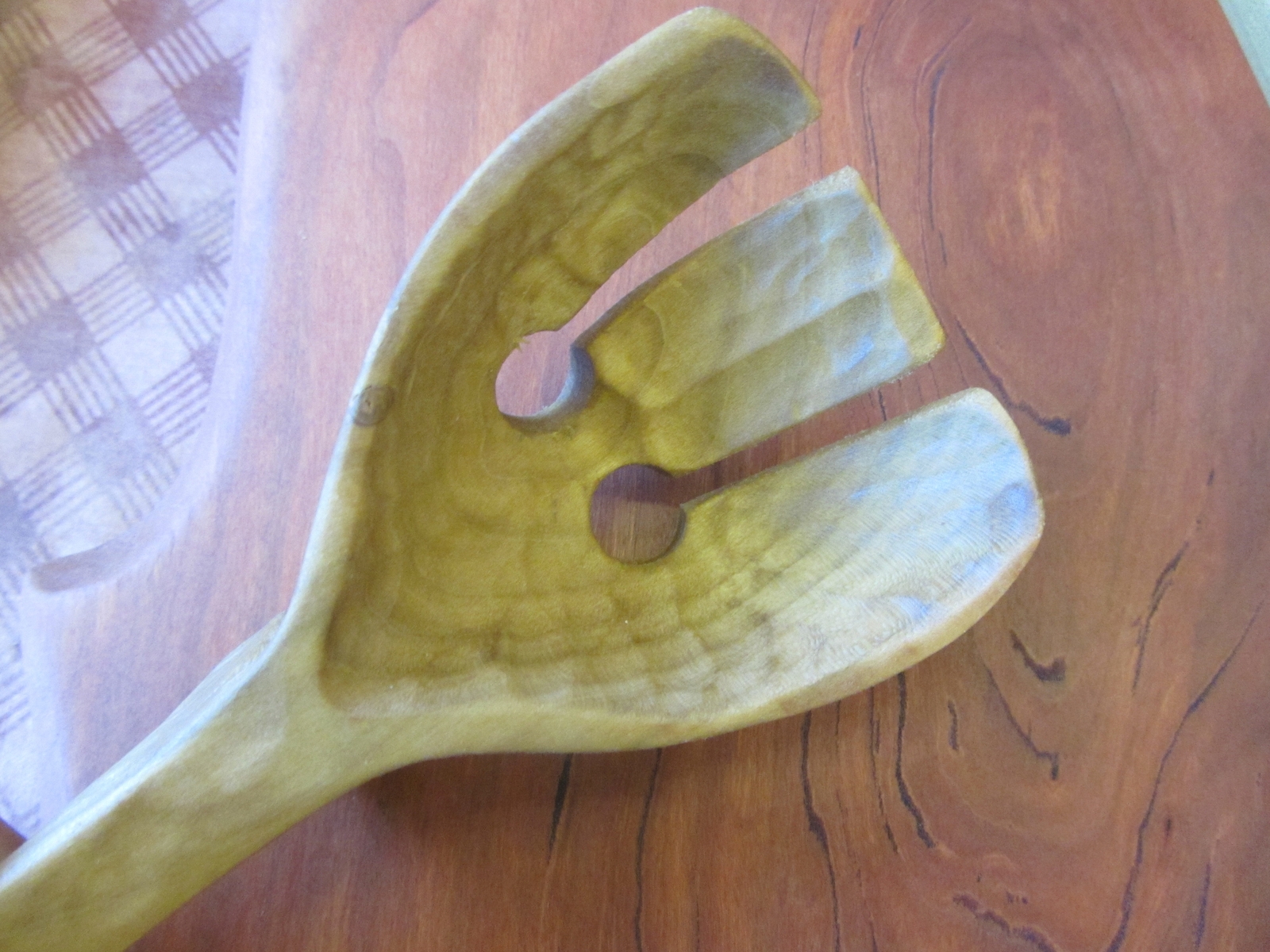 Handcarved Wooden Salad Sets 3 