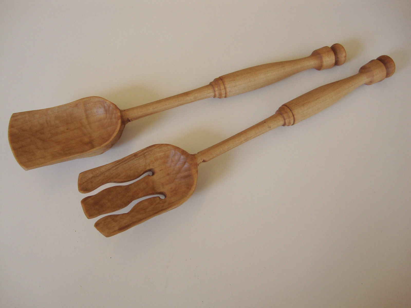 Handcarved Wooden Salad Sets 5 